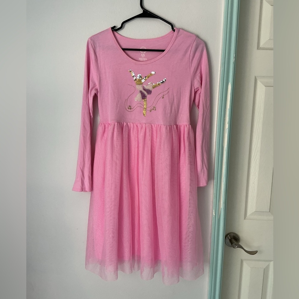 Wonder Nation Pink Long Sleeve Dress
